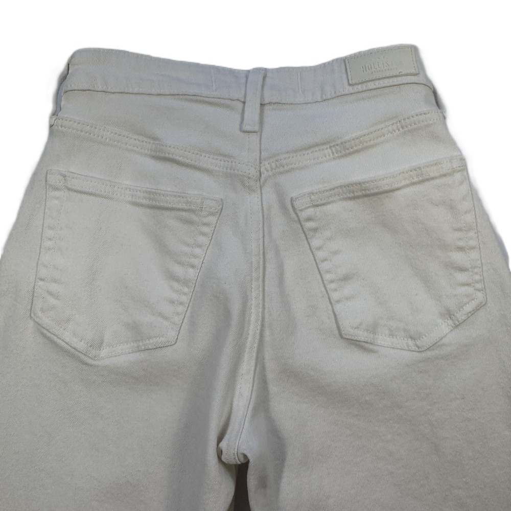 Hollister‎ Ultra High Rise Vintage Straight Jeans 1S W25 L25 White Denim Ankle - Picture 4 of 12